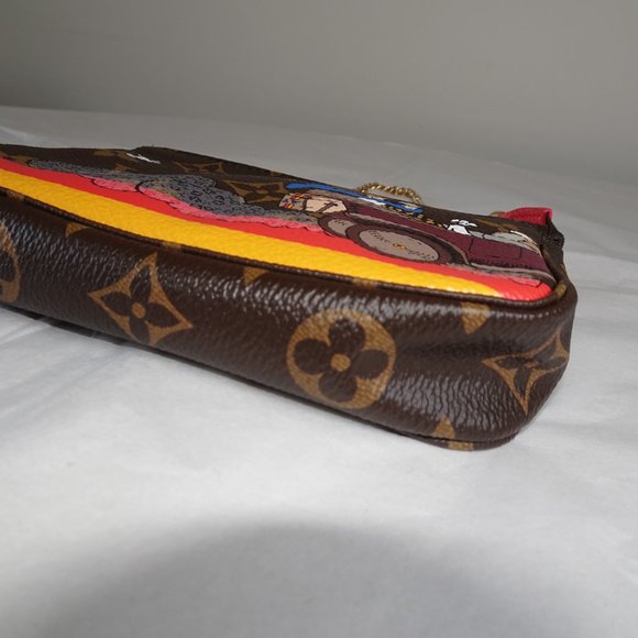 Louis Vuitton M41655 Brown Multi Color Print Coated Canvas Wristlet - Picture 5 of 12